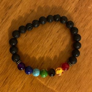 Elastic Lava Rock Bracelet